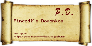 Pinczés Domonkos névjegykártya