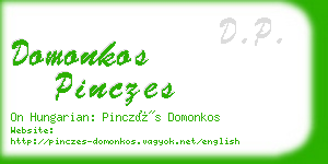 domonkos pinczes business card